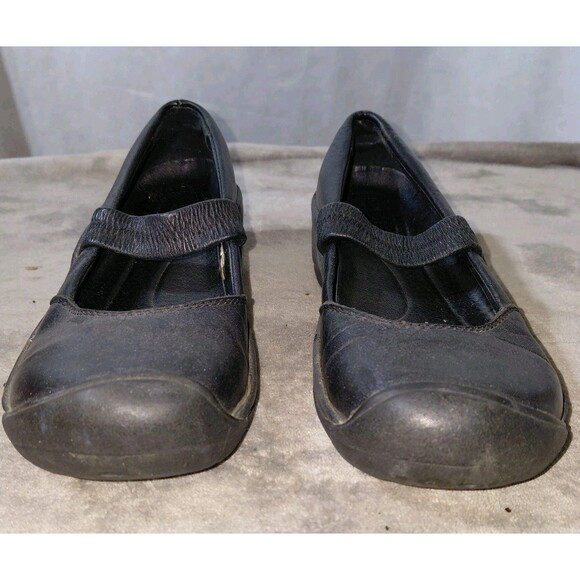 Keen Presidio Mary Jane Shoes Womens 7 Black Full Grain Nubuck Leather Comfort - Picture 3 of 11